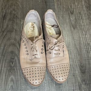 Sam Edelman Jayden Leather Studded Lace Up Oxfords, Womens 6